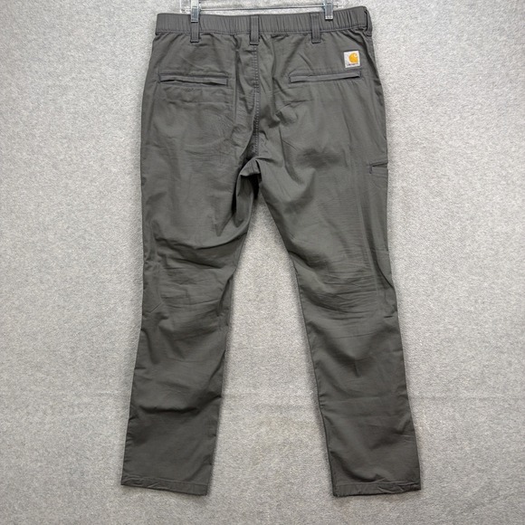 Carhartt Pants Mens 36x30* Steel Grey Force Twill 5 Pocket Relaxed Work Utility - Picture 2 of 12